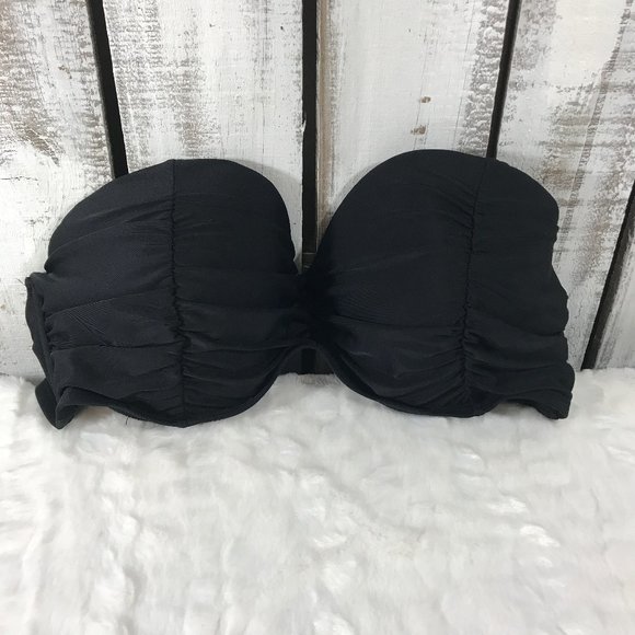 Black push-up bikini top ruching - Picture 1 of 6